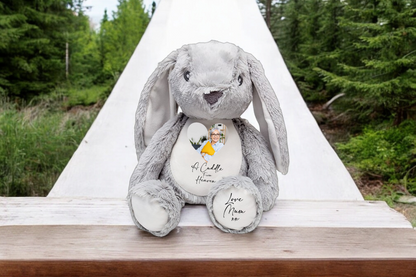 Personalised Memorial Bunny Upload Photo Keepsake Gift 30cm Bunny Cuddle From Heaven