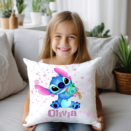 Personalised Stitch Cushion Perfect Decor Gift 40x40cm Polyester Cushion includes filling