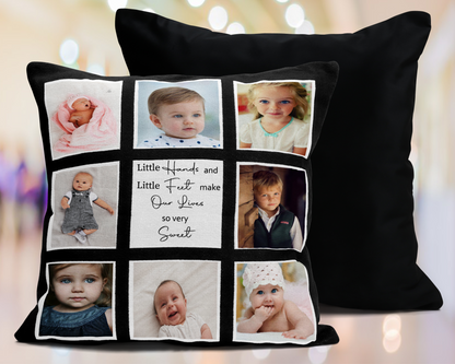 Personalised 9 Photo Linen Cushion with Filling Fan Beatles Taylor Fan Family Unofficial Choose Your Favourite