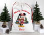 Personalised Minnie Linen Drawstring Sack Perfect Present Sack