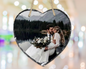 Personalised Hanging Heart Photo Slate Add your Photo 20x20cm