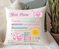 Personalised Linen Cushion Mum Mother's day Nan Nanny 40x40cm Linen Cushion with Filling